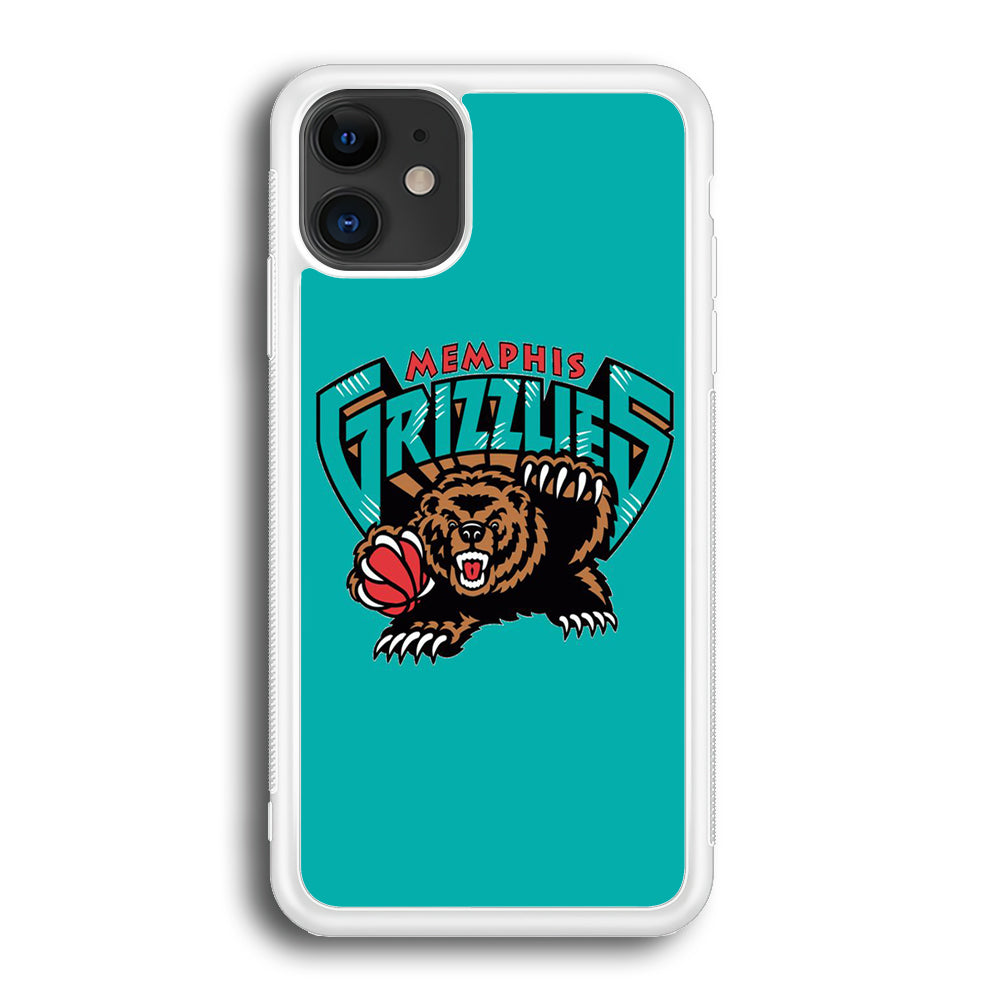 NBA Memphis Grizzlies Basketball 002 iPhone 12 Case-Phone Case-Rubber White (2D Case)-Altracase