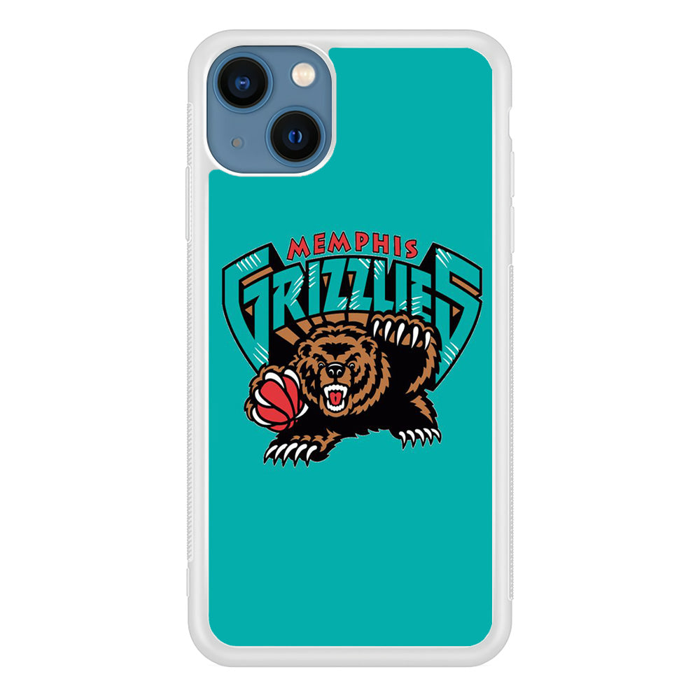 NBA Memphis Grizzlies Basketball 002 iPhone 13 Mini Case-Phone Case-Rubber White (2D Case)-Altracase