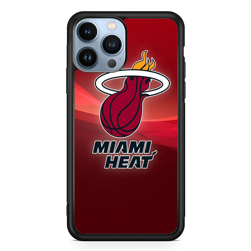 NBA Miami Heat Basketball 001 iPhone 13 Pro Case-Phone Case-Rubber Black (2D Case)-Altracase