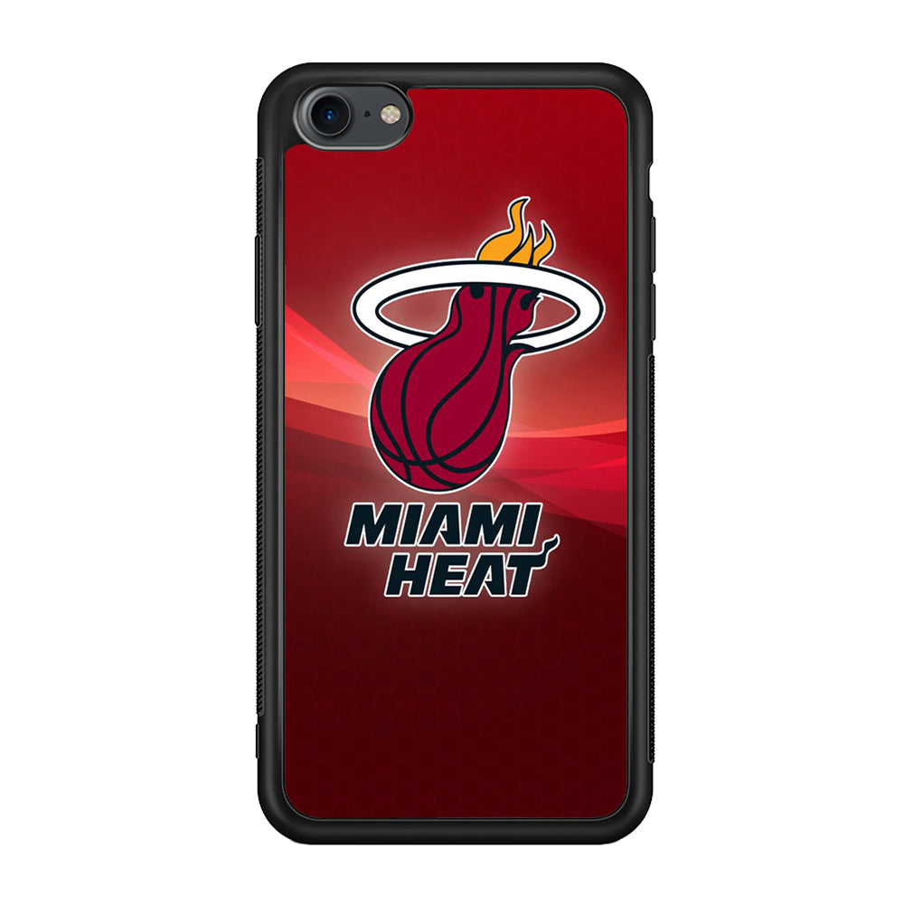 NBA Miami Heat Basketball 001 iPhone 7 Case-Phone Case-Rubber Black (2D Case)-Altracase