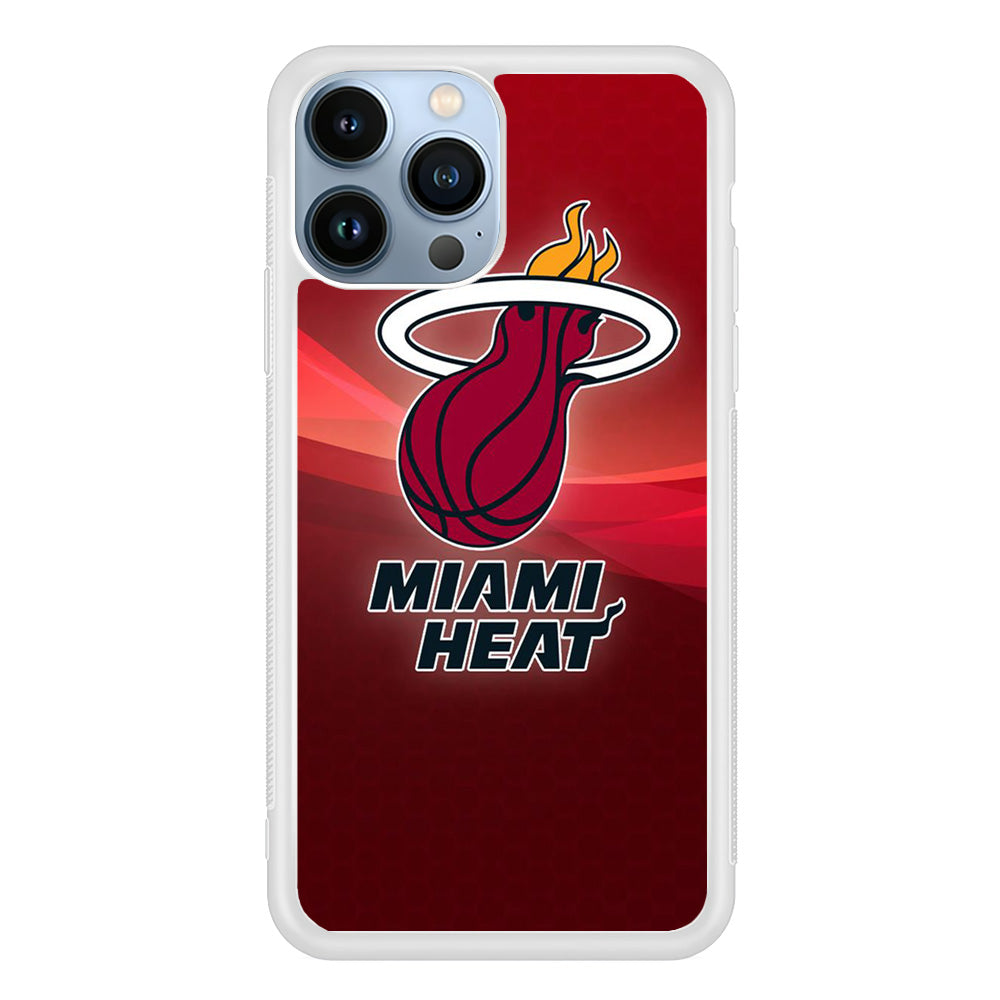 NBA Miami Heat Basketball 001 iPhone 13 Pro Case-Phone Case-Rubber White (2D Case)-Altracase