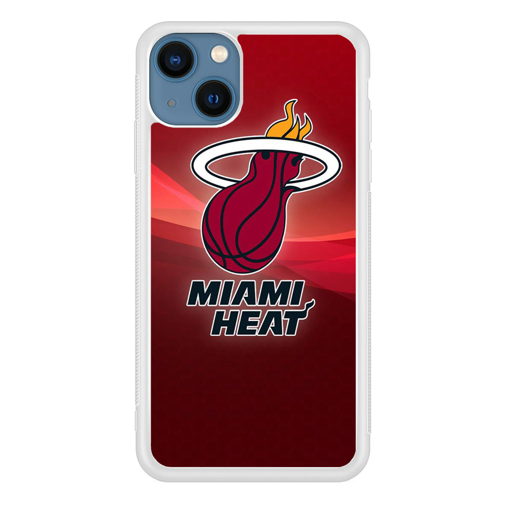 NBA Miami Heat Basketball 001 iPhone 13 Mini Case-Phone Case-Rubber White (2D Case)-Altracase