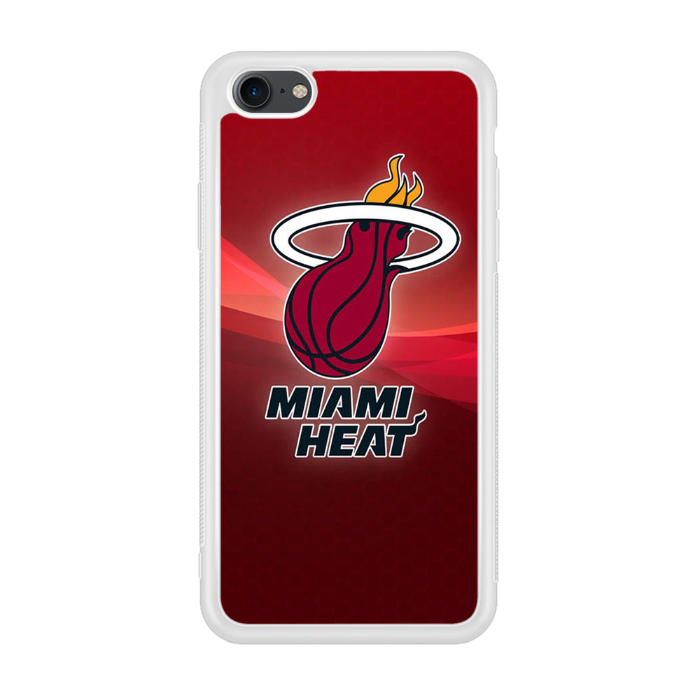 NBA Miami Heat Basketball 001 iPhone 7 Case-Phone Case-Rubber White (2D Case)-Altracase