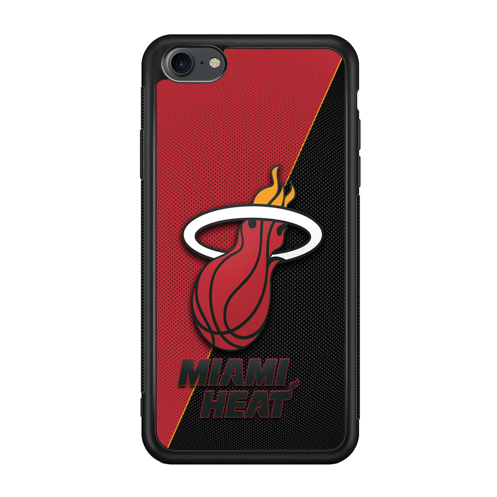 NBA Miami Heat Basketball 002 iPhone 7 Case-Phone Case-Rubber Black (2D Case)-Altracase