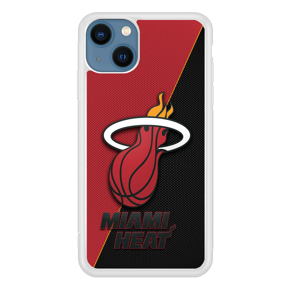 NBA Miami Heat Basketball 002 iPhone 13 Mini Case-Phone Case-Rubber White (2D Case)-Altracase