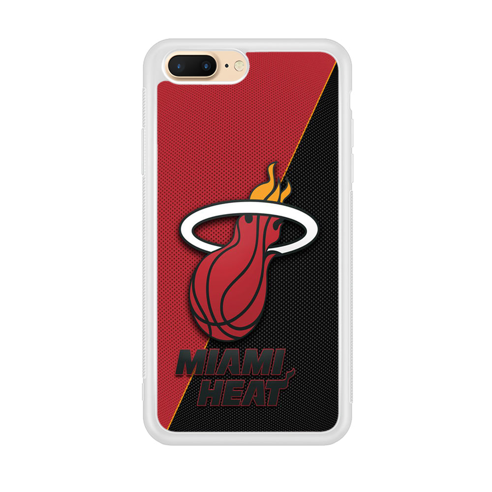 NBA Miami Heat Basketball 002 iPhone 8 Plus Case-Phone Case-Rubber White (2D Case)-Altracase
