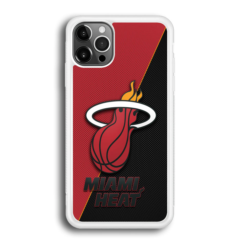 NBA Miami Heat Basketball 002 iPhone 12 Pro Max Case-Phone Case-Rubber White (2D Case)-Altracase