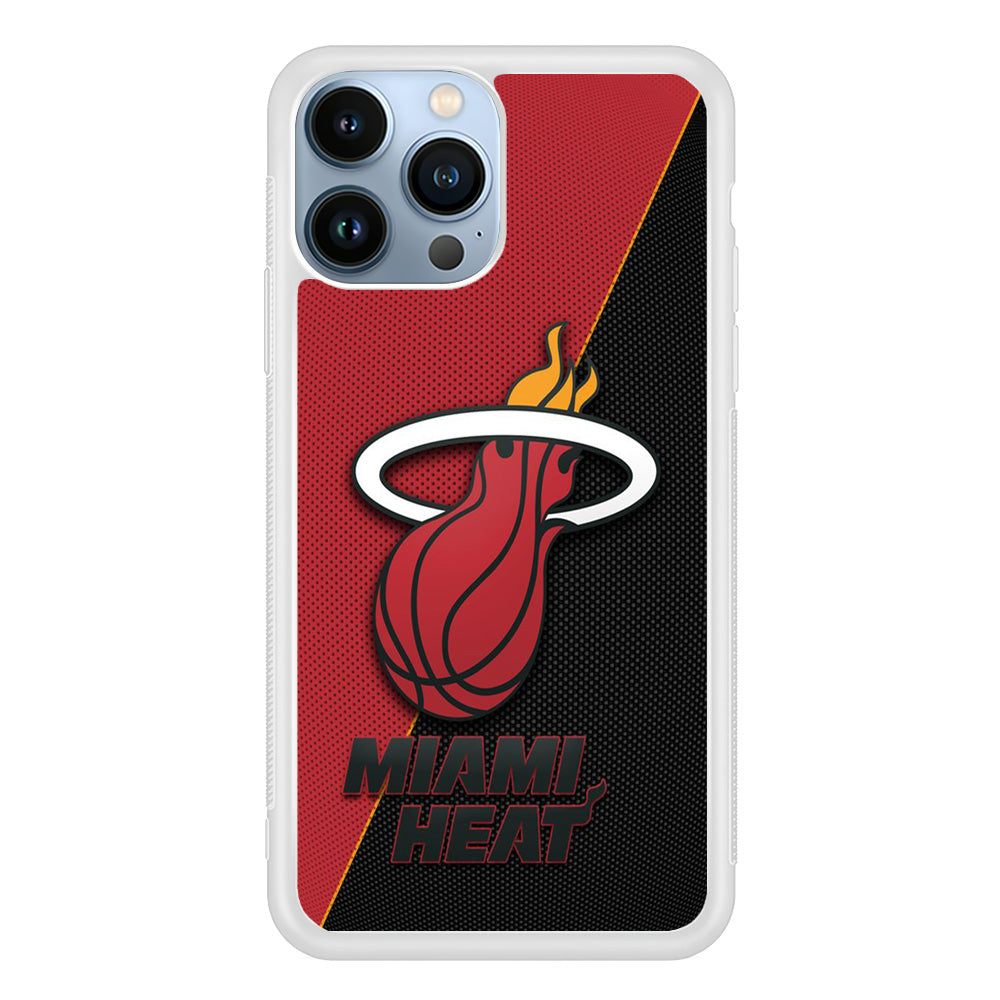 NBA Miami Heat Basketball 002 iPhone 13 Pro Case-Phone Case-Rubber White (2D Case)-Altracase