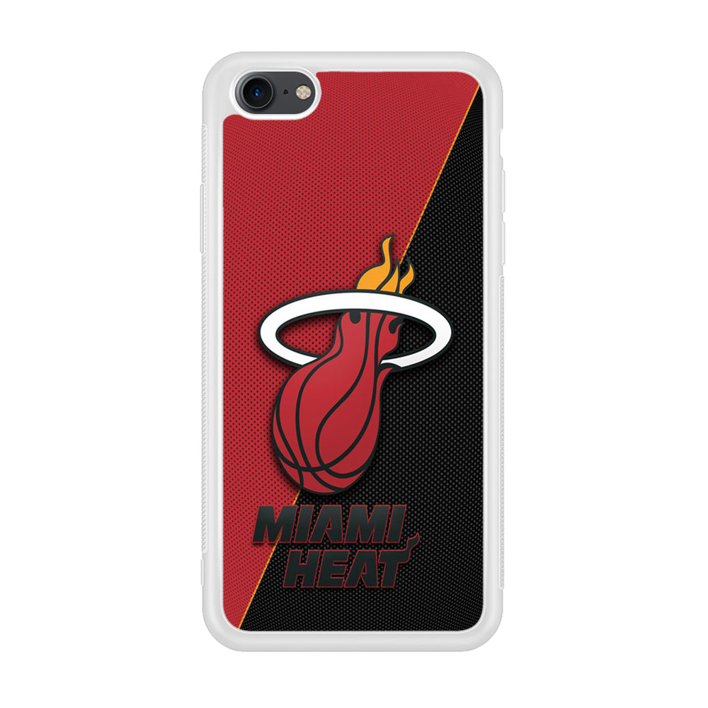 NBA Miami Heat Basketball 002 iPhone 7 Case-Phone Case-Rubber White (2D Case)-Altracase