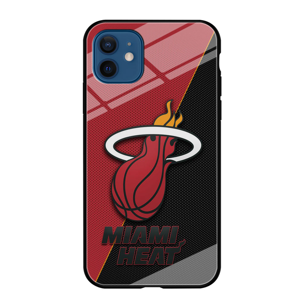 NBA Miami Heat Basketball 002 iPhone 12 Case-Phone Case-Tempered Glass Case-Altracase