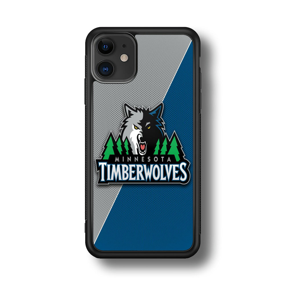 NBA Minnesota Timberwolves Basketball 001 iPhone 11 Case-Phone Case-Rubber Black (2D Case)-Altracase
