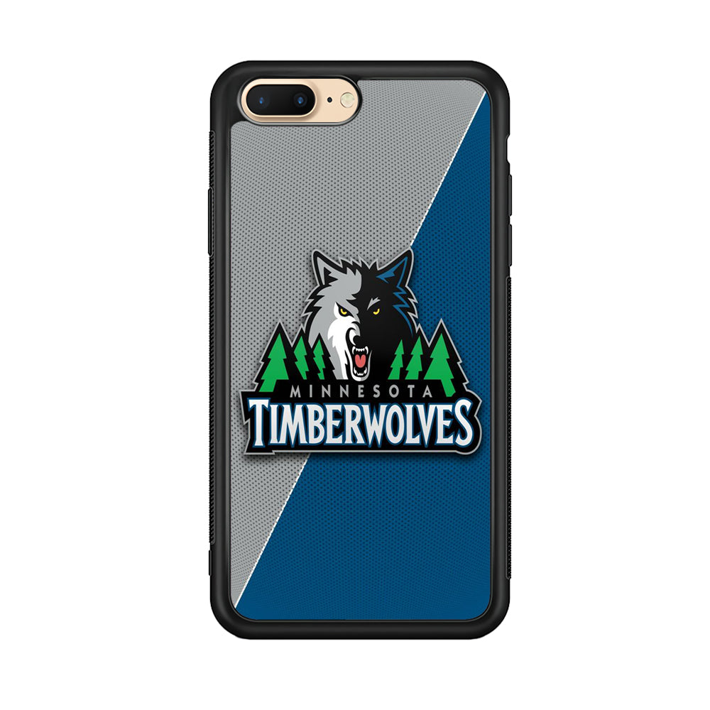 NBA Minnesota Timberwolves Basketball 001 iPhone 8 Plus Case-Phone Case-Rubber Black (2D Case)-Altracase