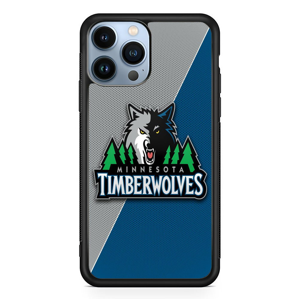 NBA Minnesota Timberwolves Basketball 001 iPhone 15 Pro Case-Phone Case-Rubber Black (2D Case)-Altracase
