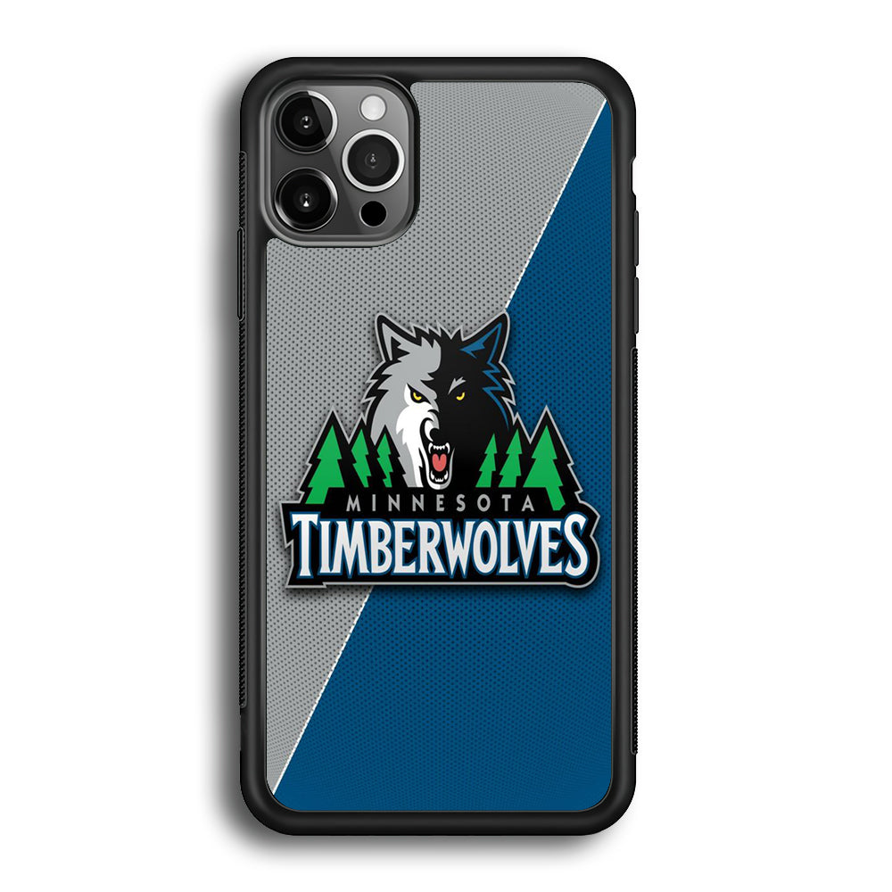 NBA Minnesota Timberwolves Basketball 001 iPhone 12 Pro Max Case-Phone Case-Rubber Black (2D Case)-Altracase