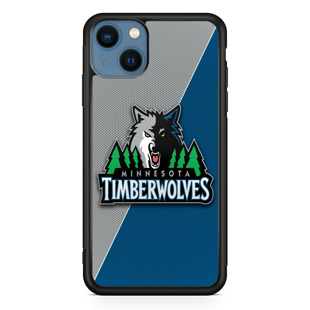 NBA Minnesota Timberwolves Basketball 001 iPhone 13 Case-Phone Case-Rubber Black (2D Case)-Altracase