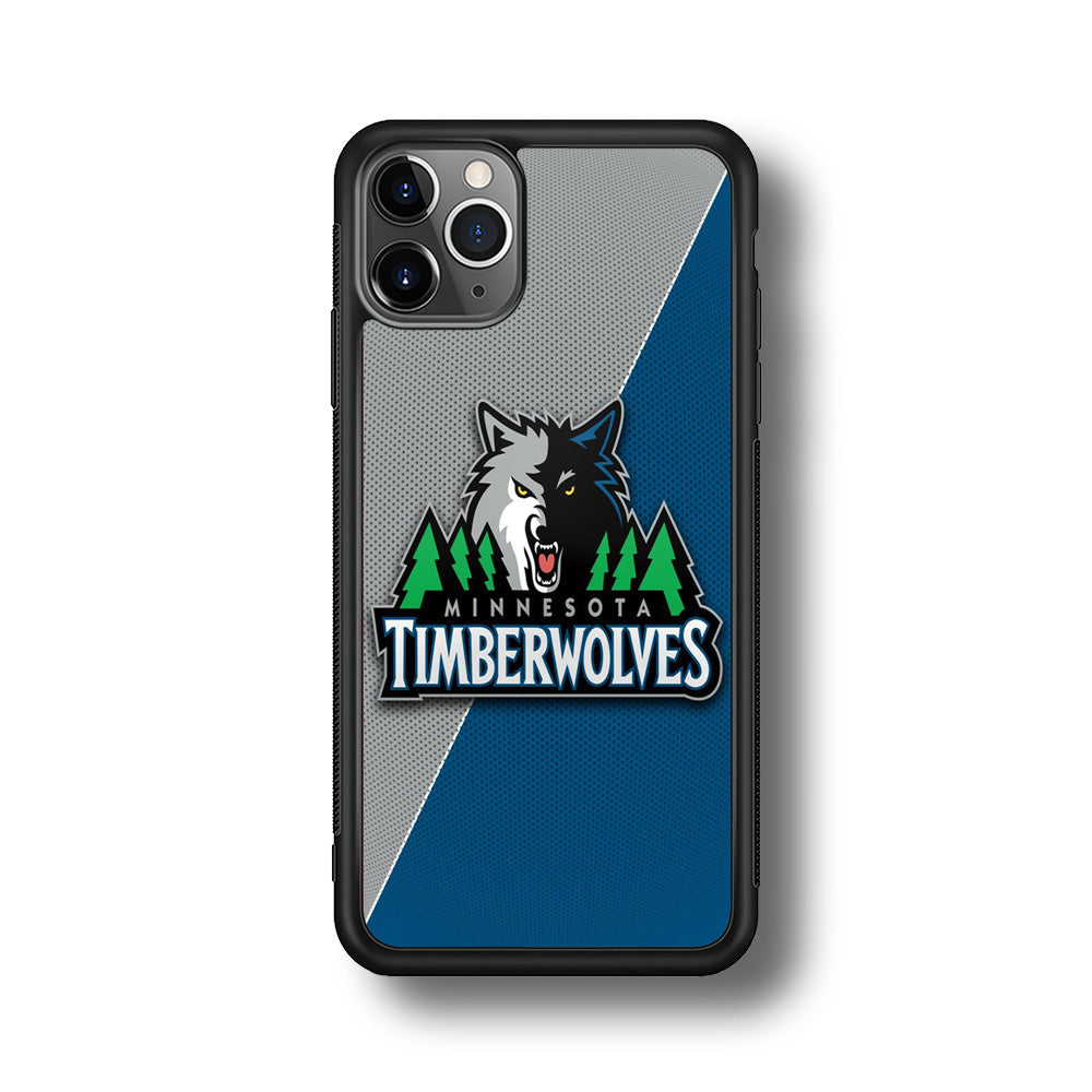 NBA Minnesota Timberwolves Basketball 001 iPhone 11 Pro Max Case-Phone Case-Rubber Black (2D Case)-Altracase