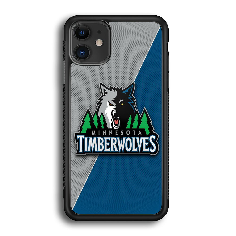 NBA Minnesota Timberwolves Basketball 001 iPhone 12 Case-Phone Case-Rubber Black (2D Case)-Altracase