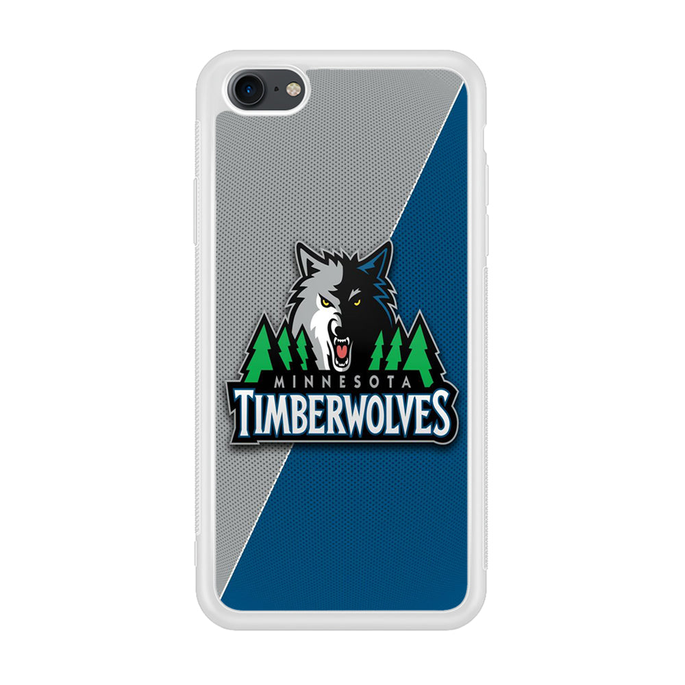 NBA Minnesota Timberwolves Basketball 001 iPhone 7 Case-Phone Case-Rubber White (2D Case)-Altracase