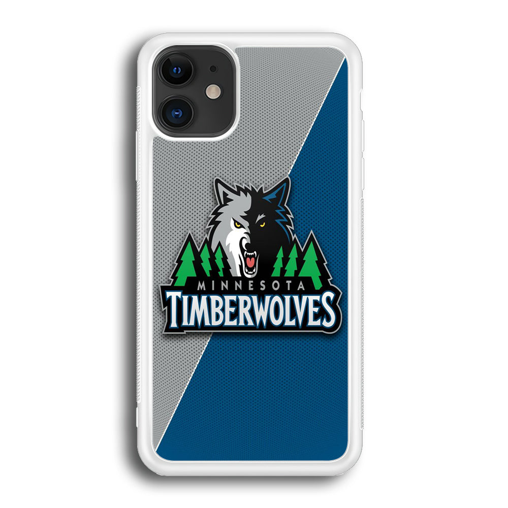 NBA Minnesota Timberwolves Basketball 001 iPhone 12 Case-Phone Case-Rubber White (2D Case)-Altracase