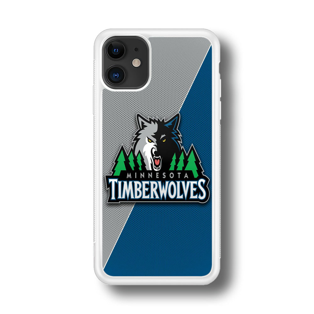 NBA Minnesota Timberwolves Basketball 001 iPhone 11 Case-Phone Case-Rubber White (2D Case)-Altracase