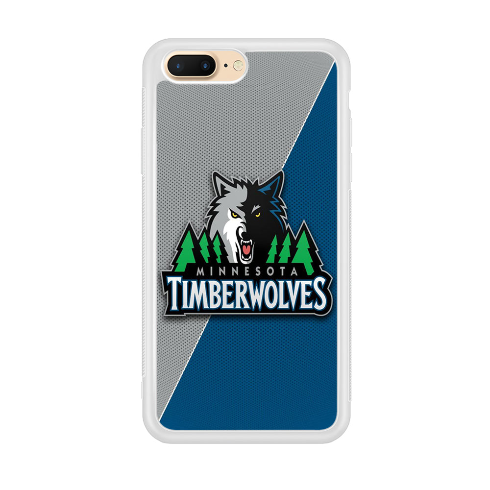 NBA Minnesota Timberwolves Basketball 001 iPhone 8 Plus Case-Phone Case-Rubber White (2D Case)-Altracase