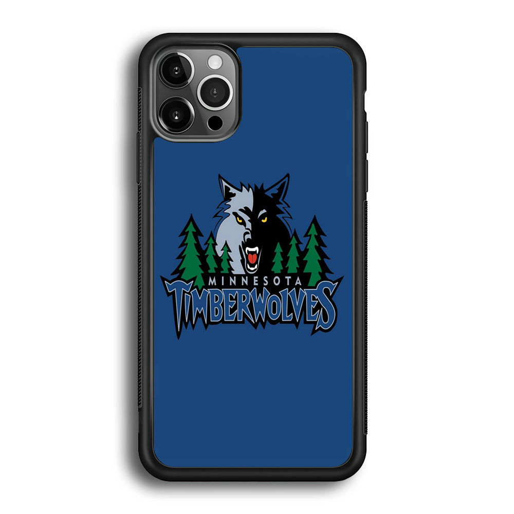 NBA Minnesota Timberwolves Basketball 002 iPhone 12 Pro Max Case-Phone Case-Rubber Black (2D Case)-Altracase