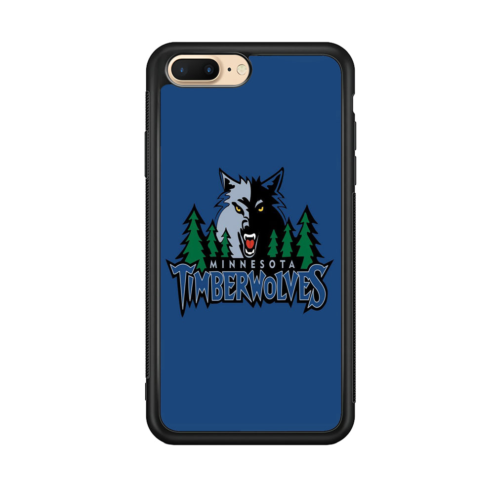 NBA Minnesota Timberwolves Basketball 002 iPhone 8 Plus Case-Phone Case-Rubber Black (2D Case)-Altracase