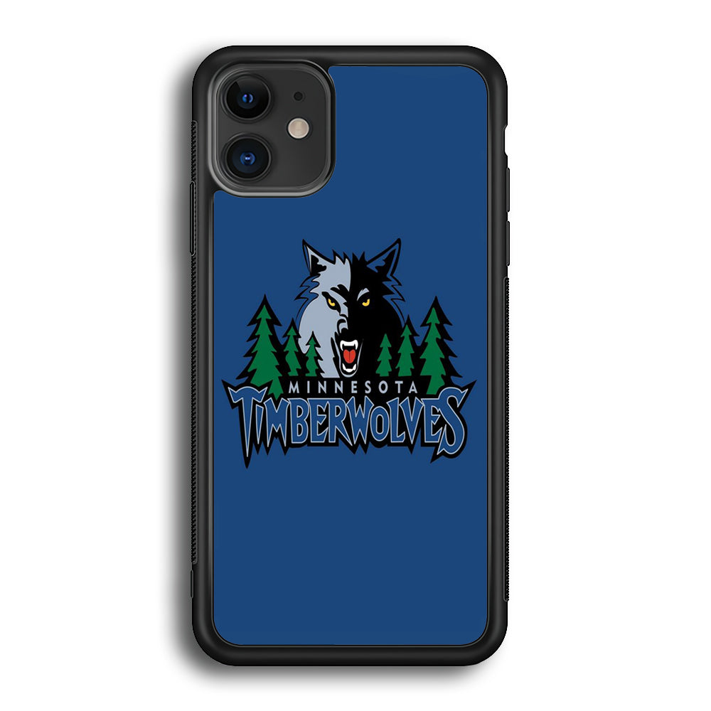 NBA Minnesota Timberwolves Basketball 002 iPhone 12 Case-Phone Case-Rubber Black (2D Case)-Altracase