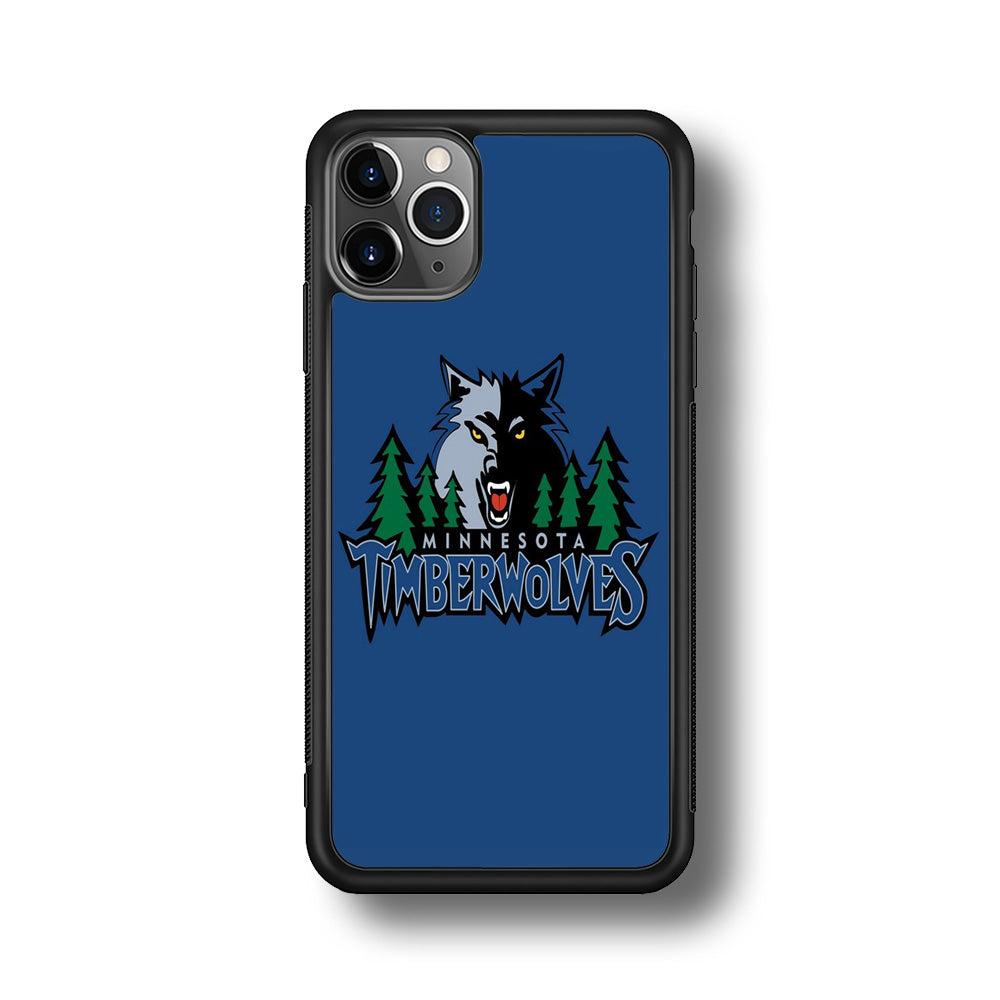 NBA Minnesota Timberwolves Basketball 002 iPhone 11 Pro Max Case-Phone Case-Rubber Black (2D Case)-Altracase