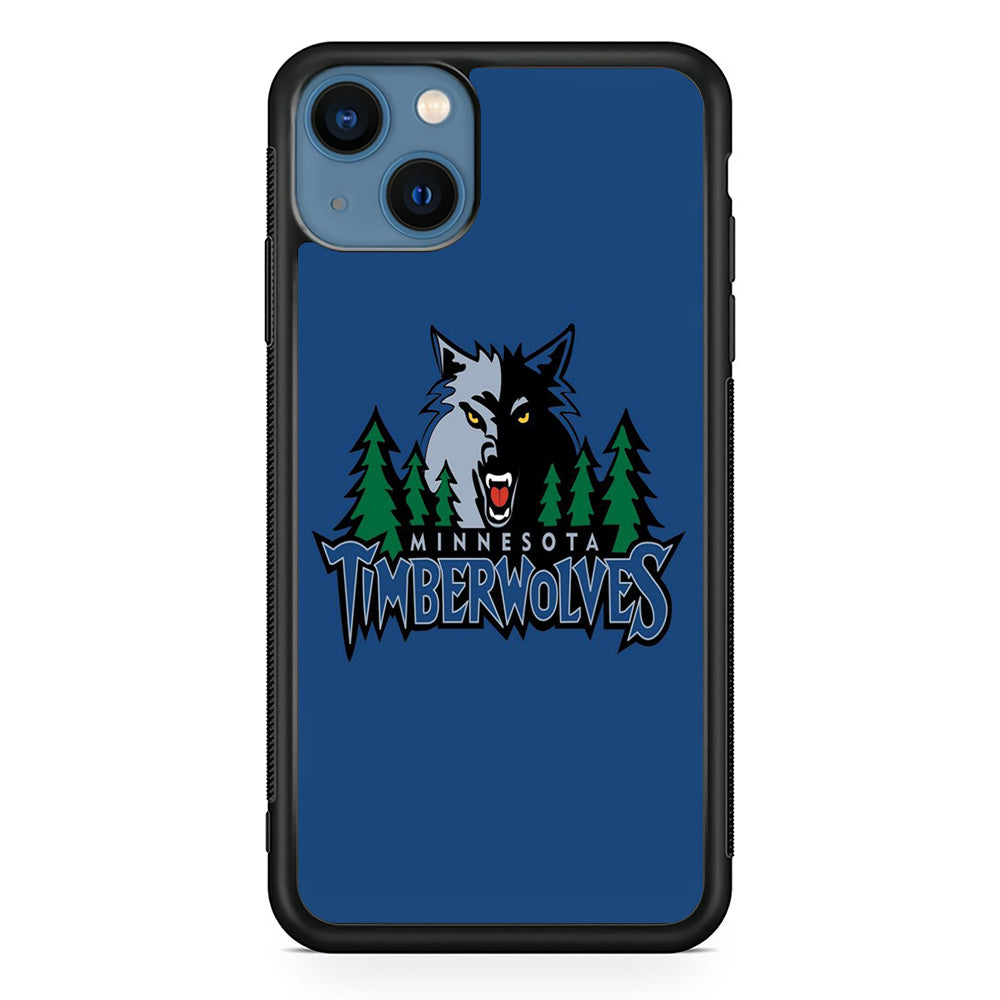 NBA Minnesota Timberwolves Basketball 002 iPhone 13 Mini Case-Phone Case-Rubber Black (2D Case)-Altracase