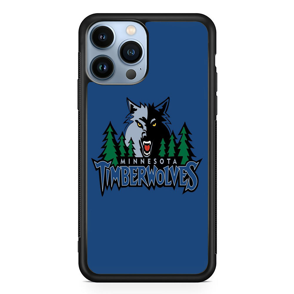 NBA Minnesota Timberwolves Basketball 002 iPhone 13 Pro Case-Phone Case-Rubber Black (2D Case)-Altracase