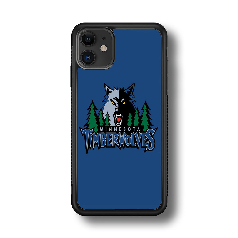 NBA Minnesota Timberwolves Basketball 002 iPhone 11 Case-Phone Case-Rubber Black (2D Case)-Altracase