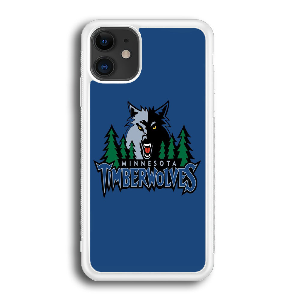 NBA Minnesota Timberwolves Basketball 002 iPhone 12 Case-Phone Case-Rubber White (2D Case)-Altracase