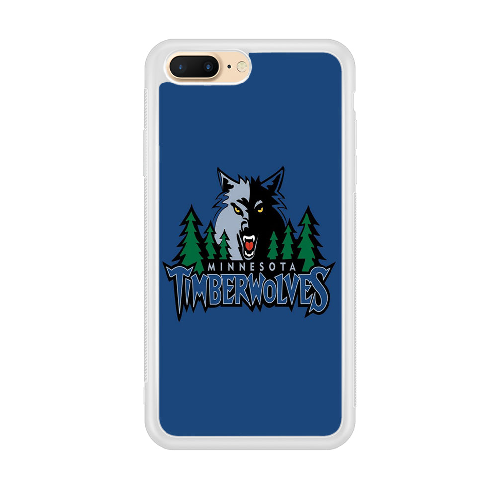 NBA Minnesota Timberwolves Basketball 002 iPhone 8 Plus Case-Phone Case-Rubber White (2D Case)-Altracase