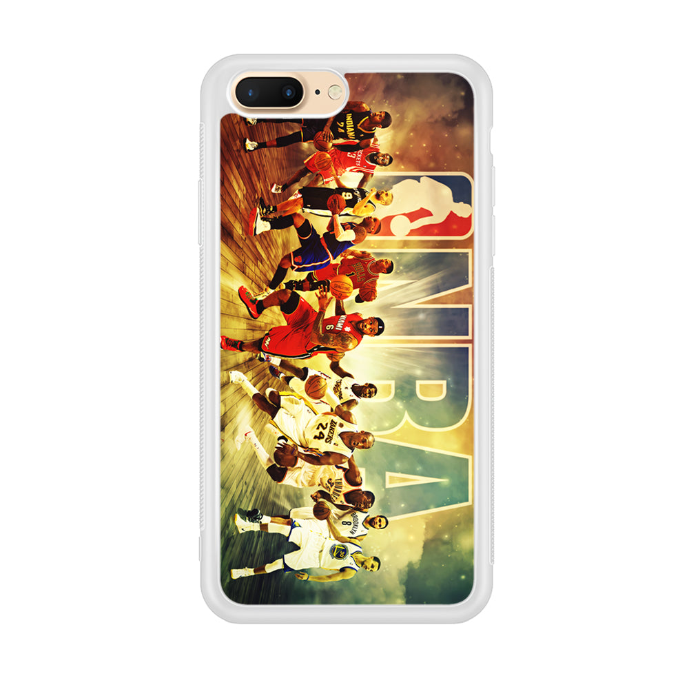 NBA Players Stars iPhone 8 Plus Case-Phone Case-Rubber White (2D Case)-Altracase