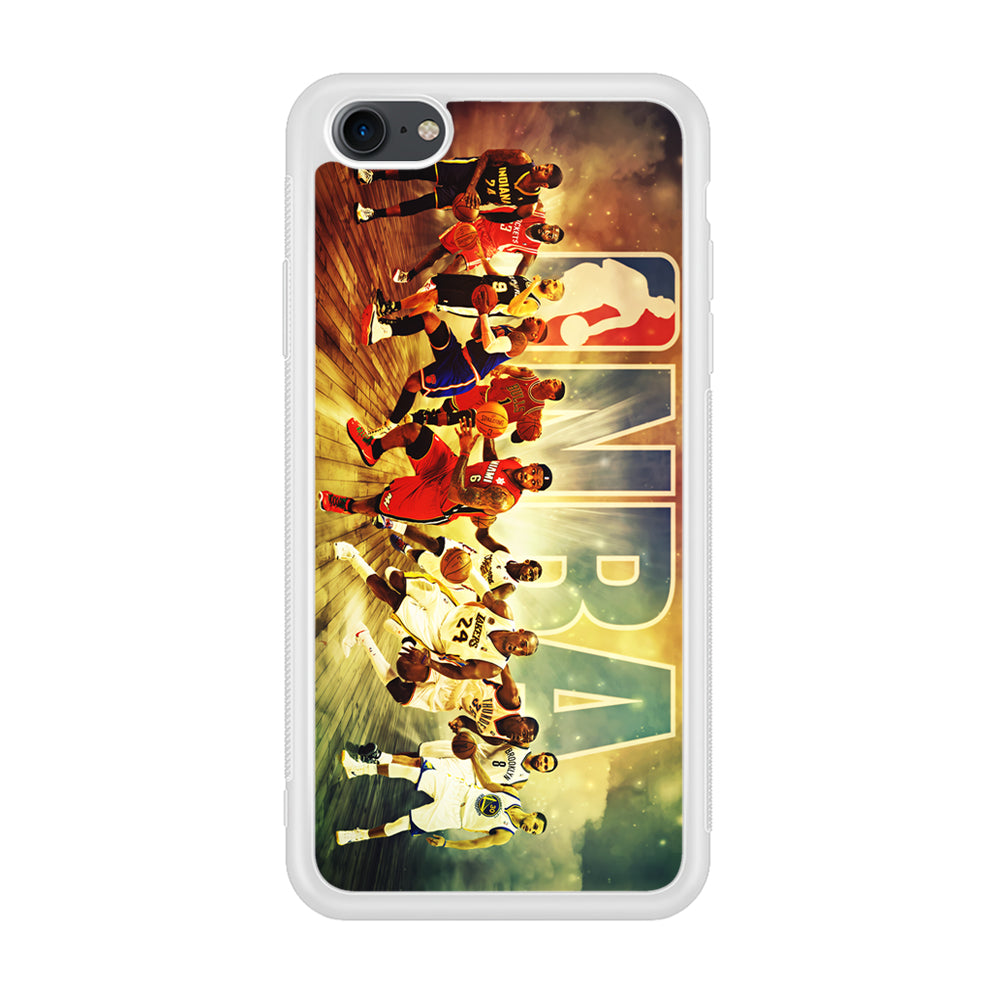 NBA Players Stars iPhone 7 Case-Phone Case-Rubber White (2D Case)-Altracase