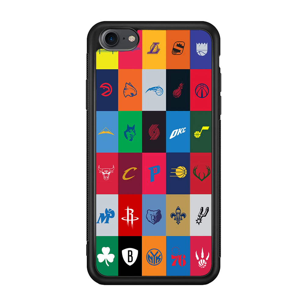 NBA Team Logos iPhone 7 Case-Phone Case-Rubber Black (2D Case)-Altracase