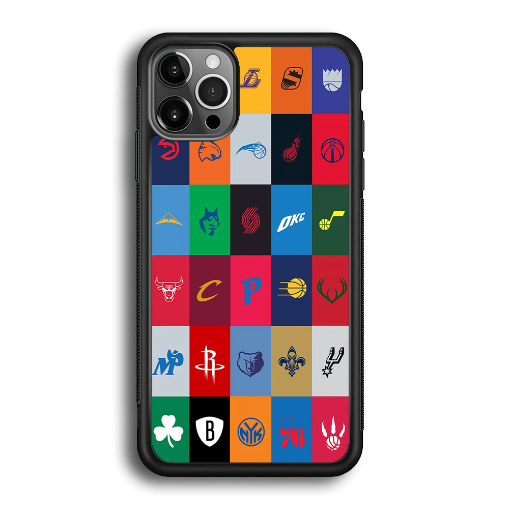 NBA Team Logos iPhone 12 Pro Max Case-Phone Case-Rubber Black (2D Case)-Altracase