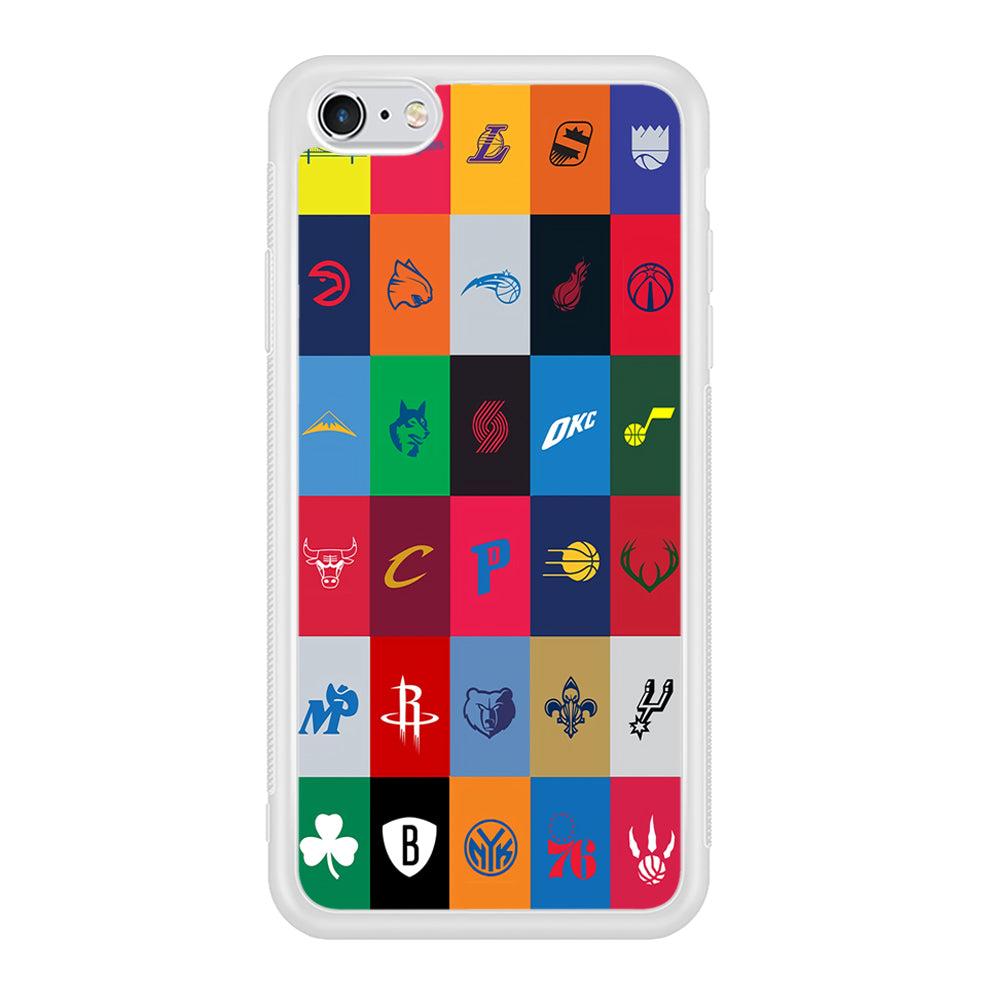 NBA Team Logos iPhone 6 | 6s Case-Phone Case-Rubber White (2D Case)-Altracase