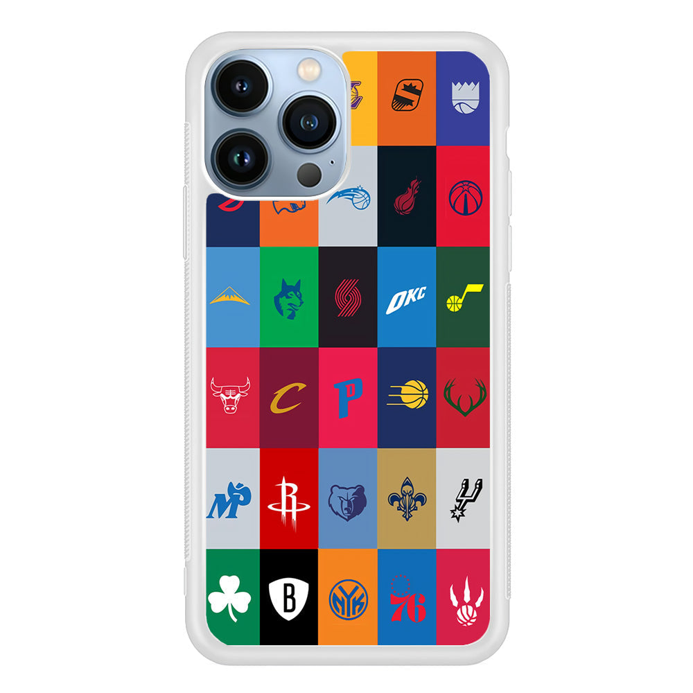NBA Team Logos iPhone 13 Pro Case-Phone Case-Rubber White (2D Case)-Altracase