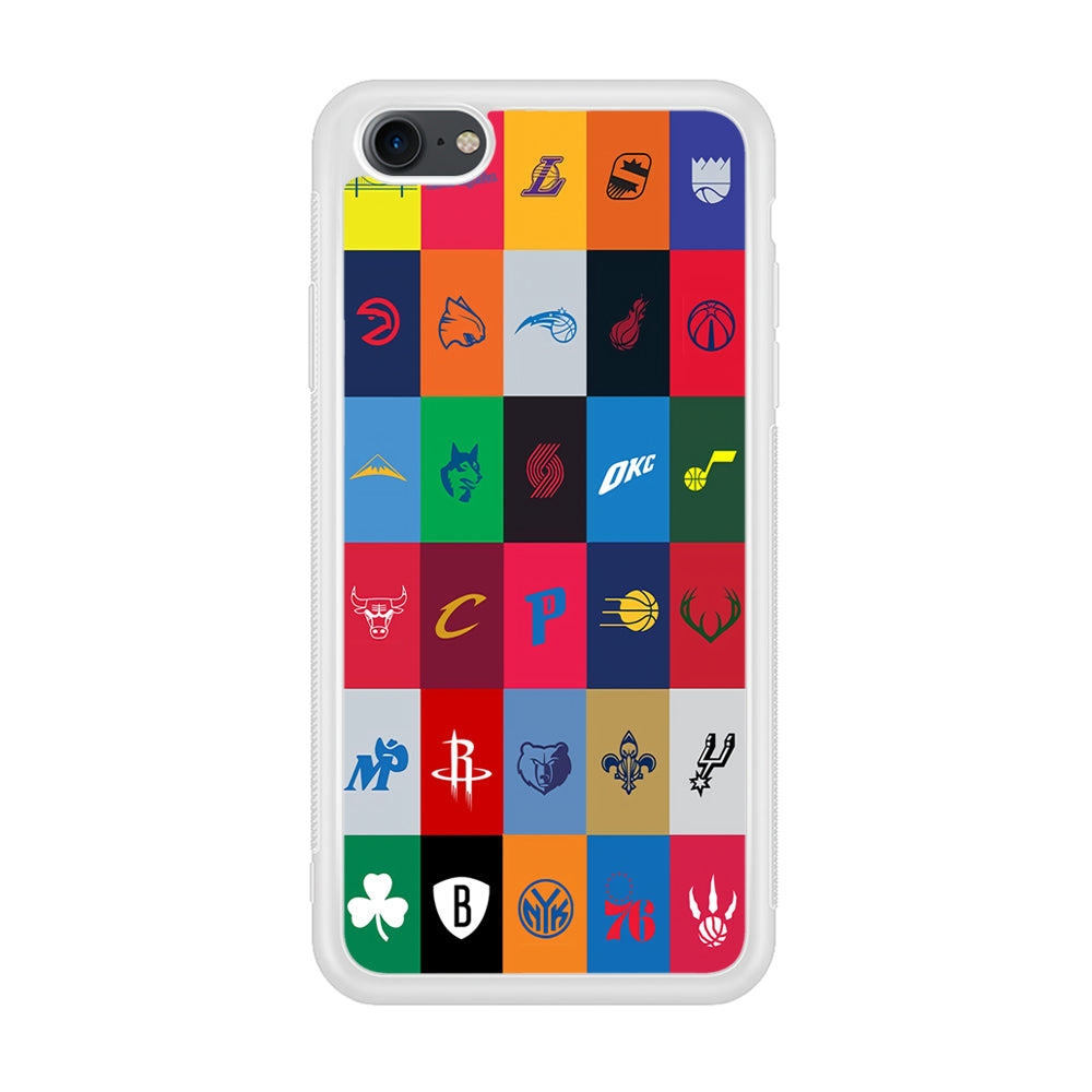 NBA Team Logos iPhone 7 Case-Phone Case-Rubber White (2D Case)-Altracase