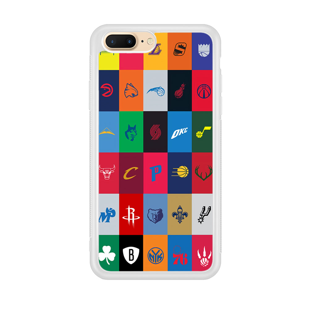 NBA Team Logos iPhone 8 Plus Case-Phone Case-Rubber White (2D Case)-Altracase