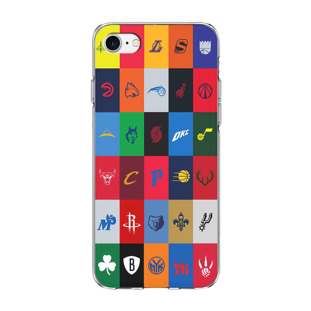 NBA Team Logos iPhone 7 Case-Phone Case-Clear Soft Case-Altracase