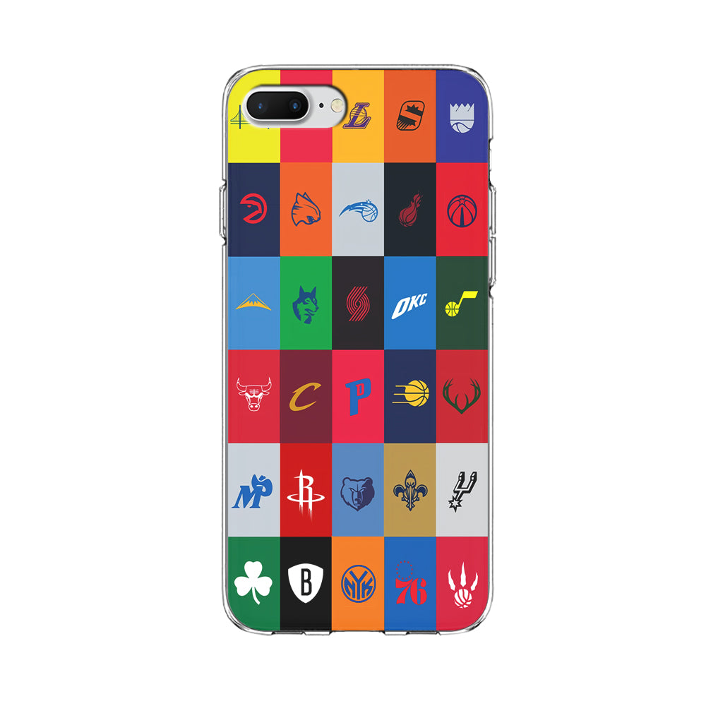 NBA Team Logos iPhone 8 Plus Case-Phone Case-Clear Soft Case-Altracase
