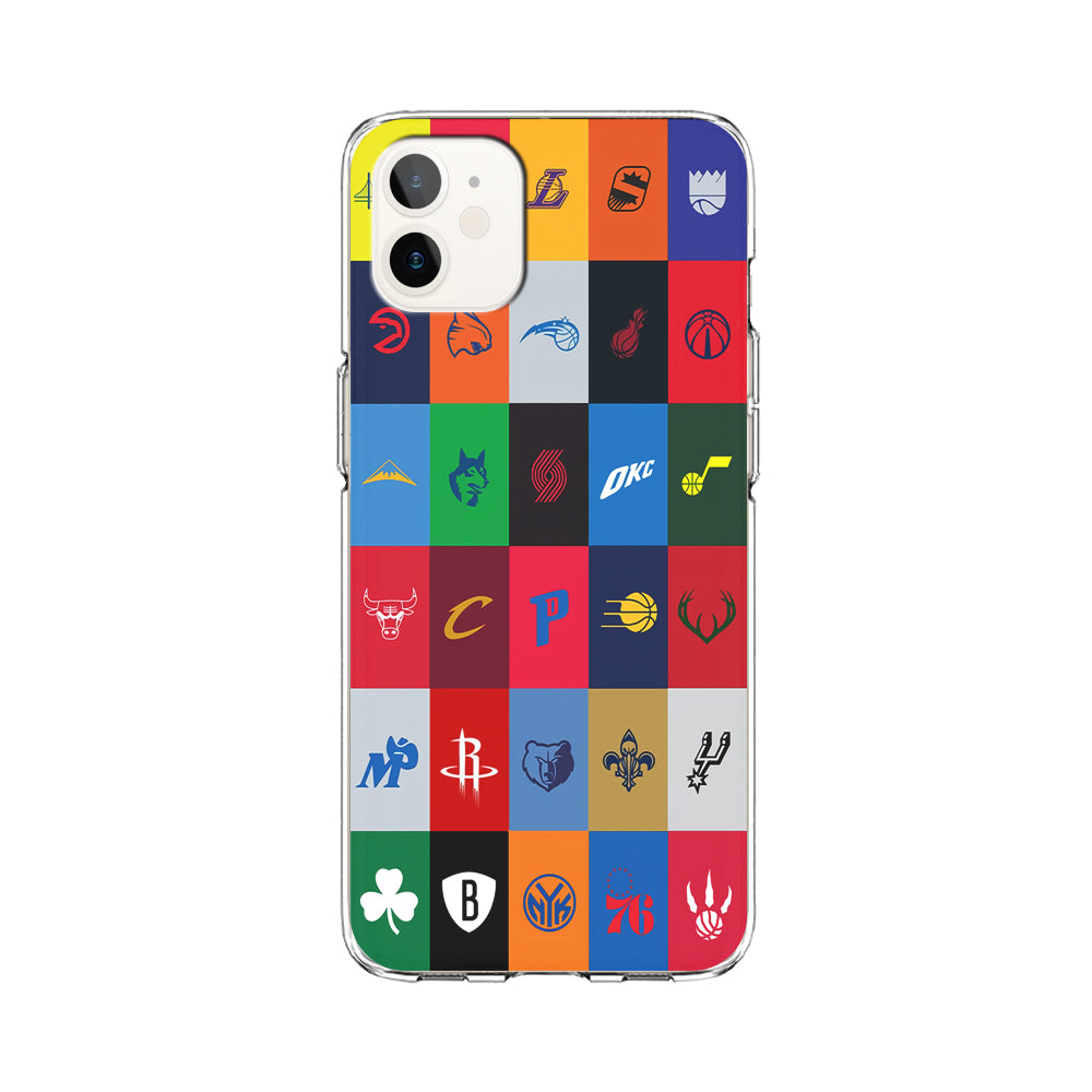 NBA Team Logos iPhone 12 Case-Phone Case-Clear Soft Case-Altracase