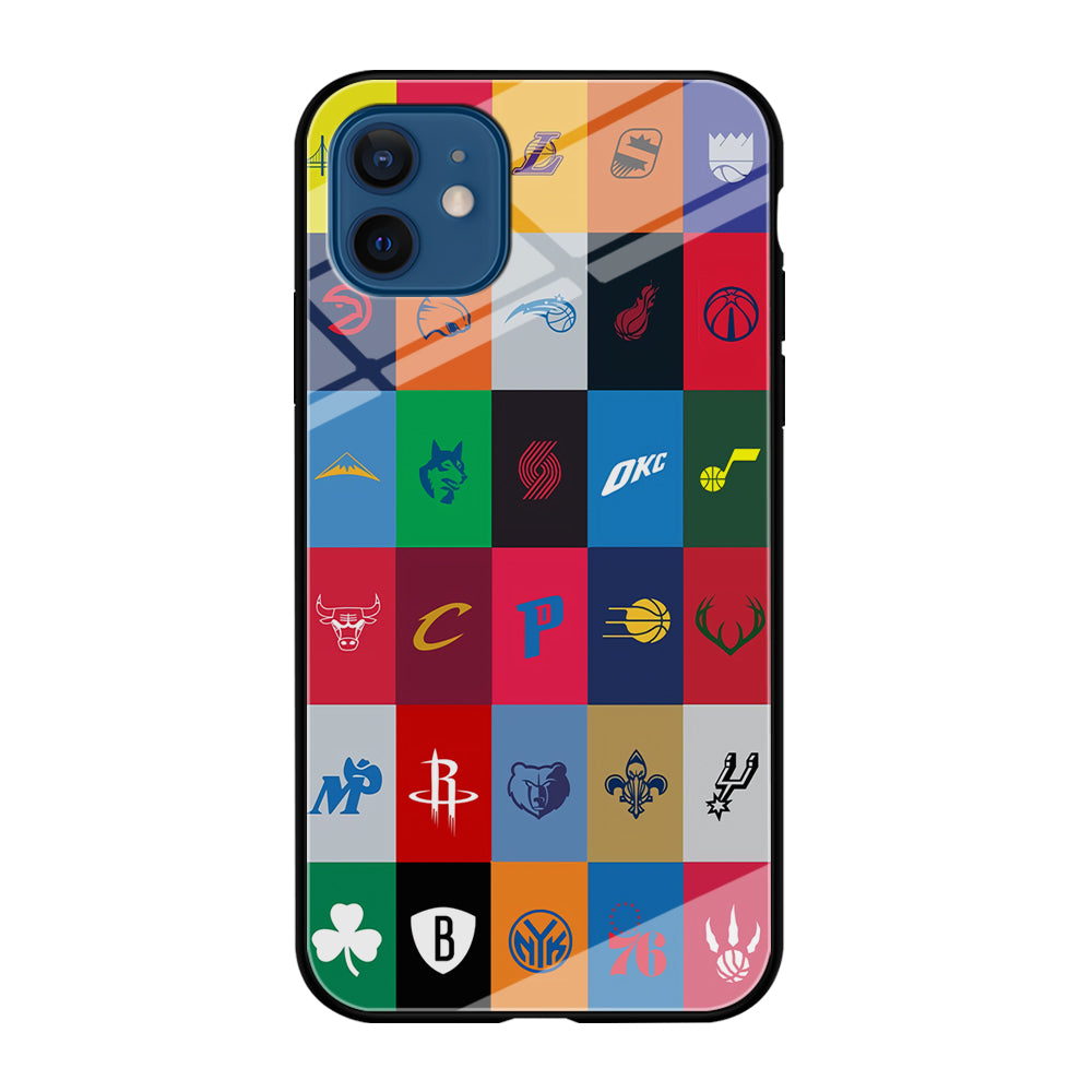 NBA Team Logos iPhone 12 Case-Phone Case-Tempered Glass Case-Altracase