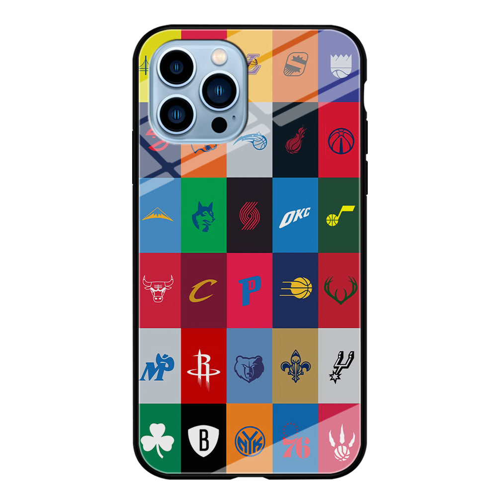 NBA Team Logos iPhone 13 Pro Case-Phone Case-Tempered Glass Case-Altracase