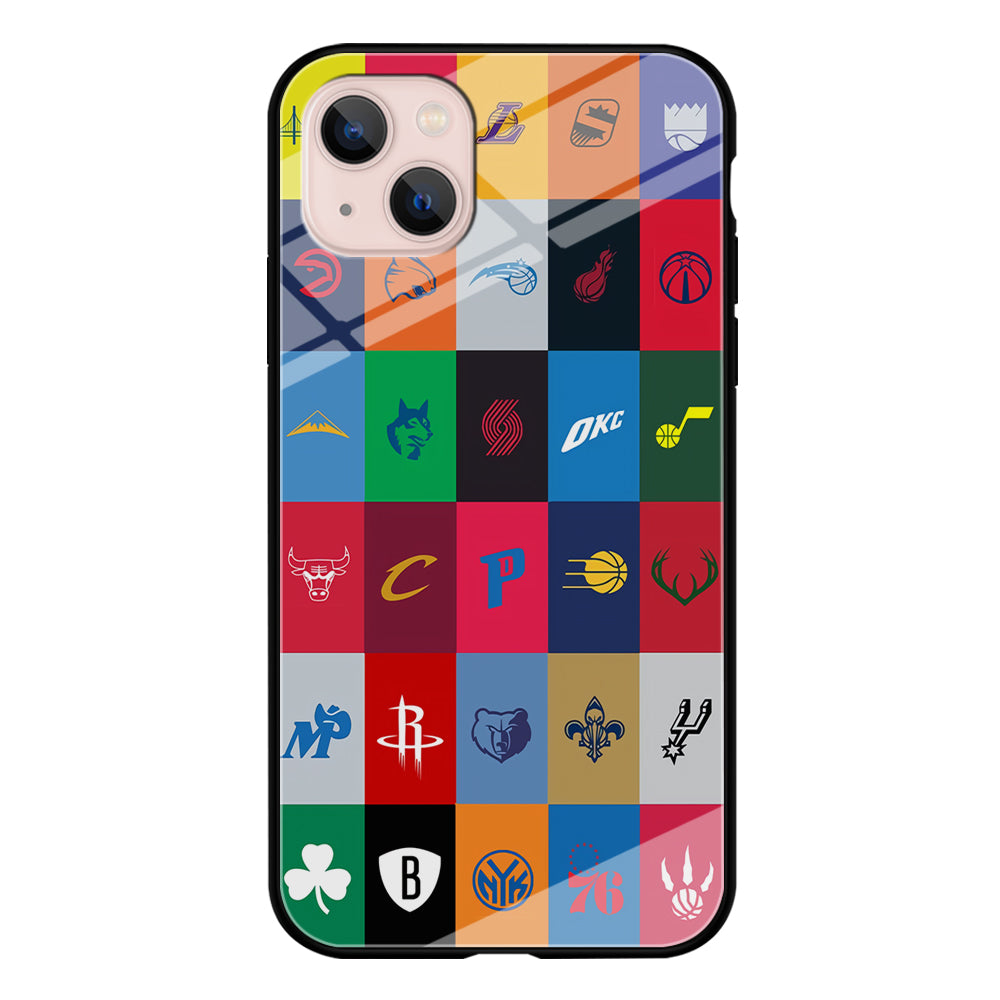 NBA Team Logos iPhone 13 Mini Case-Phone Case-Tempered Glass Case-Altracase