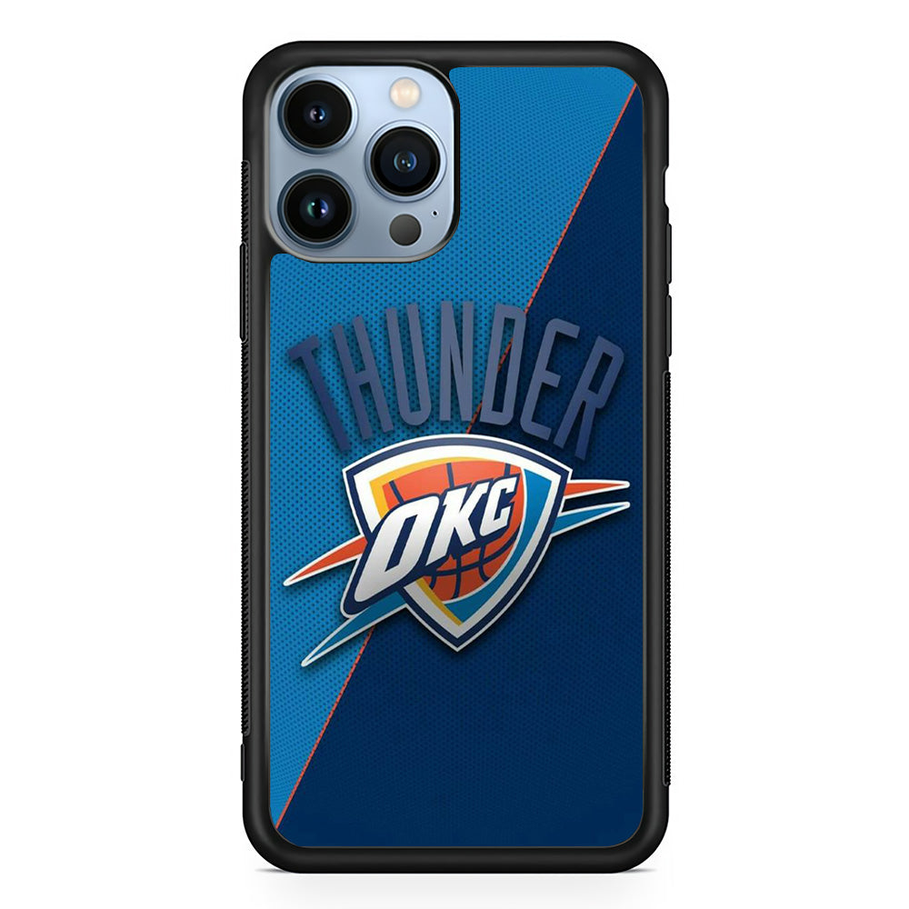 NBA Thunder Basketball 001 iPhone 13 Pro Case-Phone Case-Rubber Black (2D Case)-Altracase