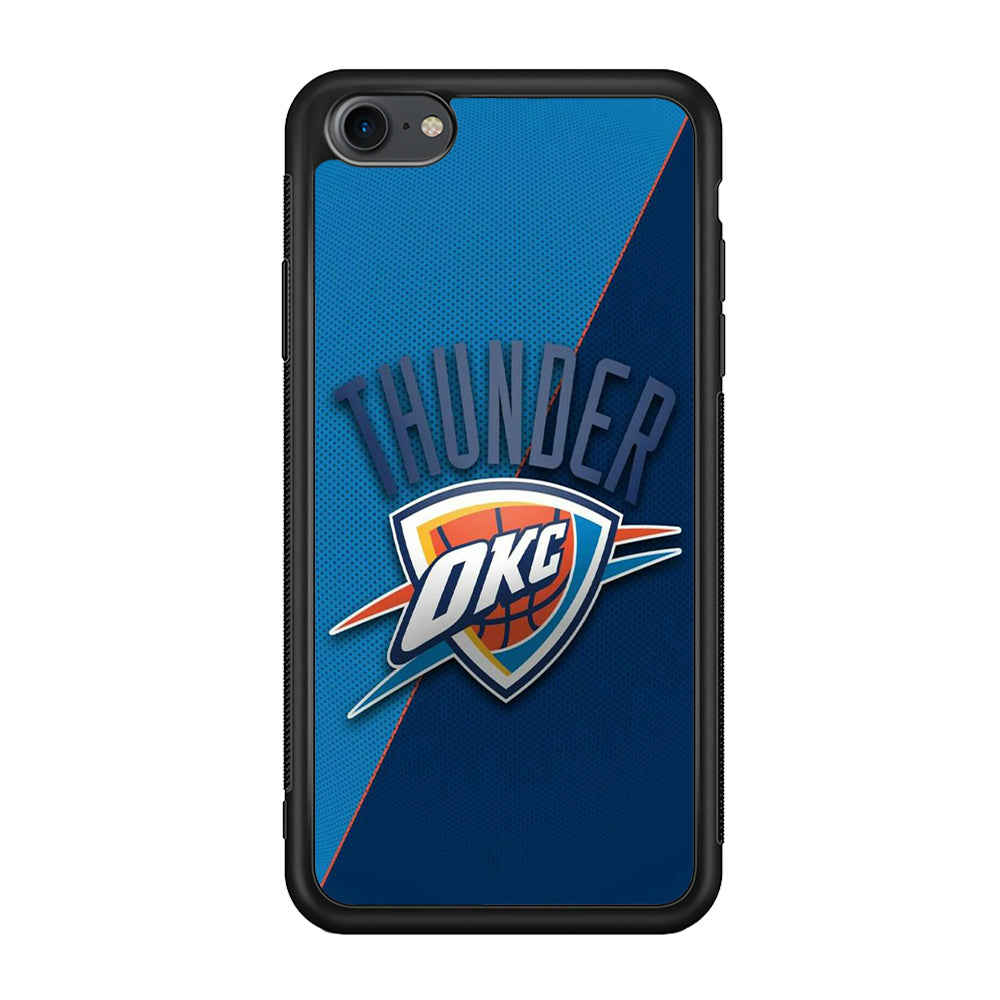 NBA Thunder Basketball 001 iPhone 7 Case-Phone Case-Rubber Black (2D Case)-Altracase